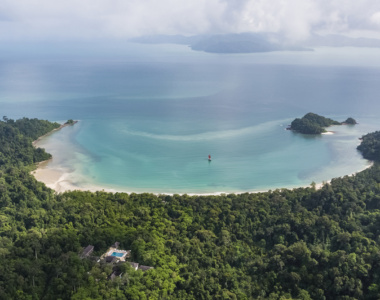 Pragtfuld udsigt over bugten ved The Datai Langkawi, Malaysia