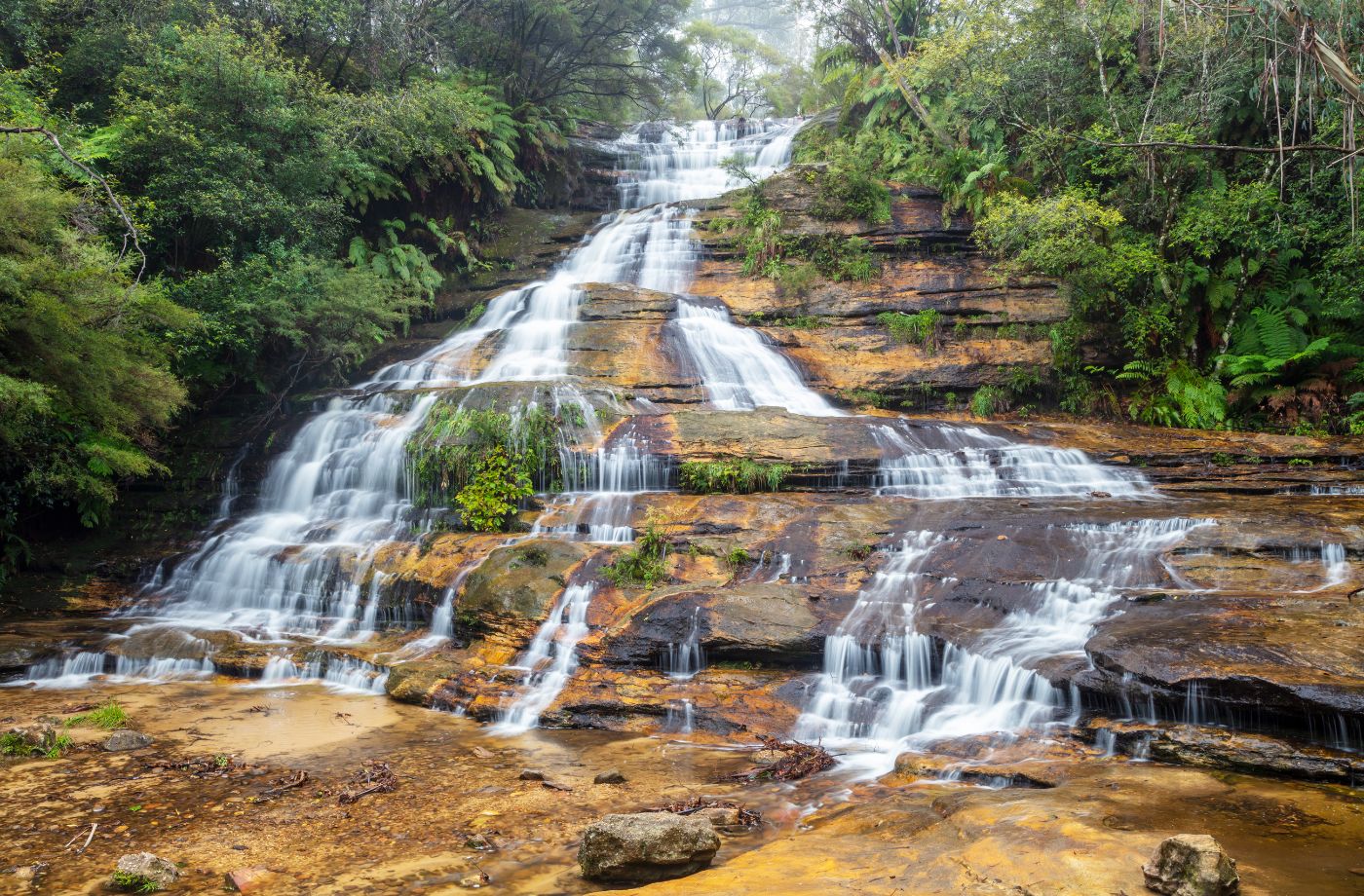 Katoomba Falls i Blue Mountains, Australien