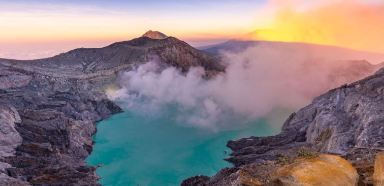 Kwar Ijen krateret ved Banyuwangi, Java