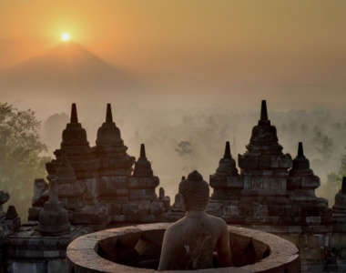 Borobudur templet ved Jakarta, Java